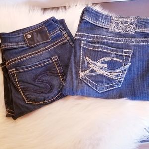 2 pair Silver Jean/capri 26/30